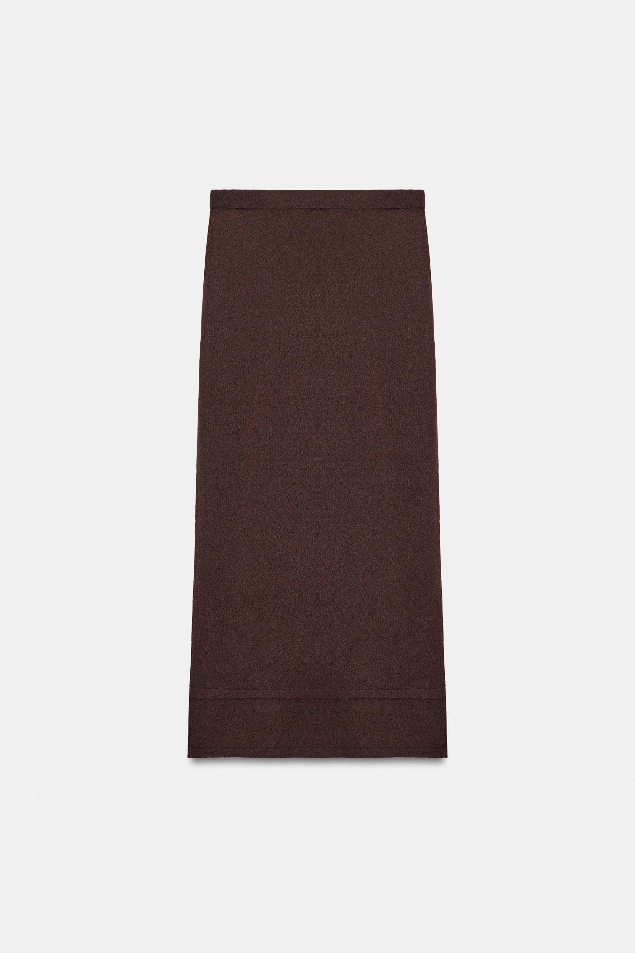 JUPE DROITE FLUIDE EN MAILLE